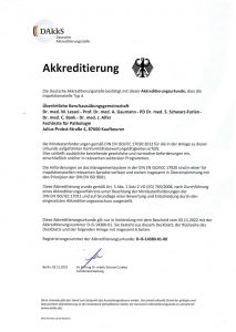 Akkreditierungsurkunde vom 03.11.2022